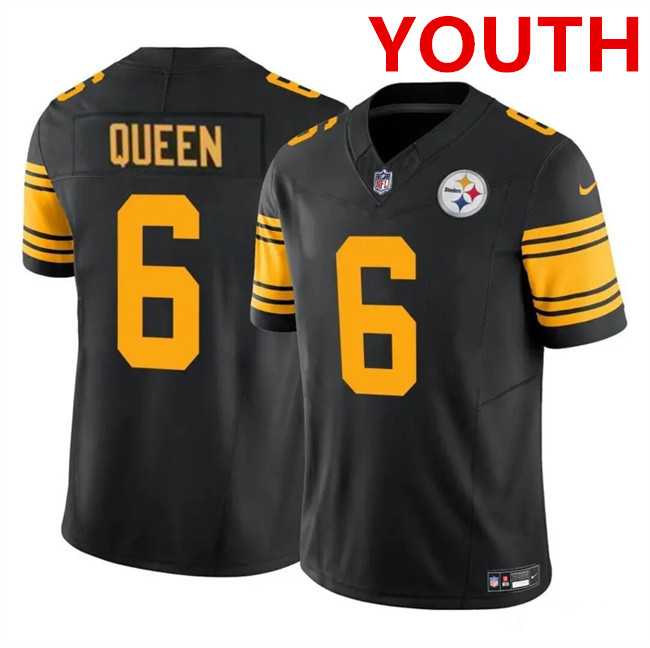 Youth Pittsburgh Steelers #6 Patrick Queen Black 2023 F.U.S.E. Color Rush Limited Football Stitched Jersey Dzhi,We sell and wholesale Youth Pittsburgh Steelers #6 Patrick Queen Black 2023 F.U.S.E. Color Rush Limited Football Stitched Jersey Dzhi on line form chian!
